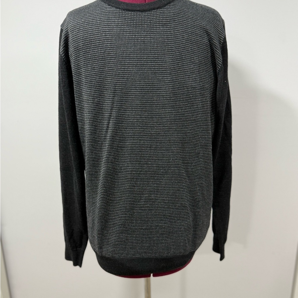 Modango Milano Italian Wool Sweater Charcoal Crewneck Sweater